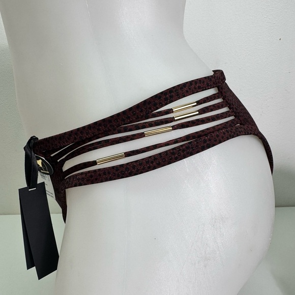 Victoria's Secret Black and Maroon Bikini Set Sz 36DD /M NWT - Picture 6 of 9